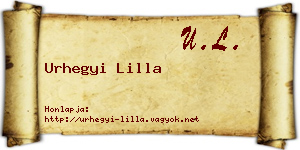 Urhegyi Lilla névjegykártya